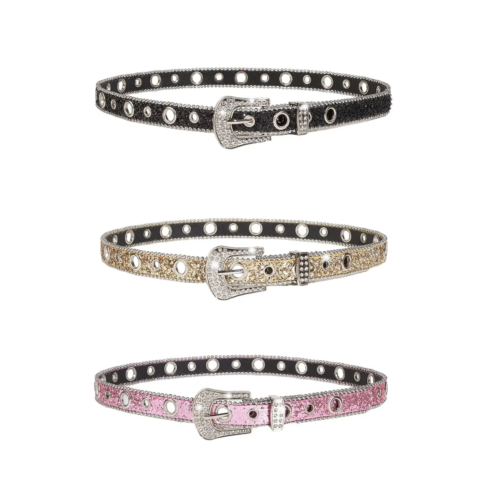 Rhinestone Belt Women Waist Belt 40.6inch Metal Prong Buckle Eyelet Belt Girl Waist Belt Pin Buckle Waistband for Party Skirt
Rhinestone Belt Women Waist Belt 40.6inch Metal Prong Buckle Eyelet Belt Girl Waist Belt Pin Buckle Waistband for Party Skirt