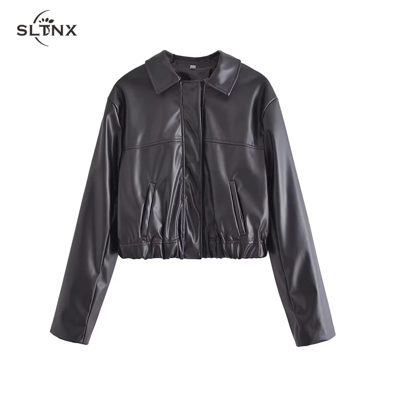 SLTNX PU Jackets for Women 2023 Turndown Collar Chic Coats Female Solid with Pockets Vintage Jacket Ladies New Outerwear
SLTNX PU Jackets for Women 2023 Turndown Collar Chic Coats Female Solid with Pockets Vintage Jacket Ladies New Outerwear