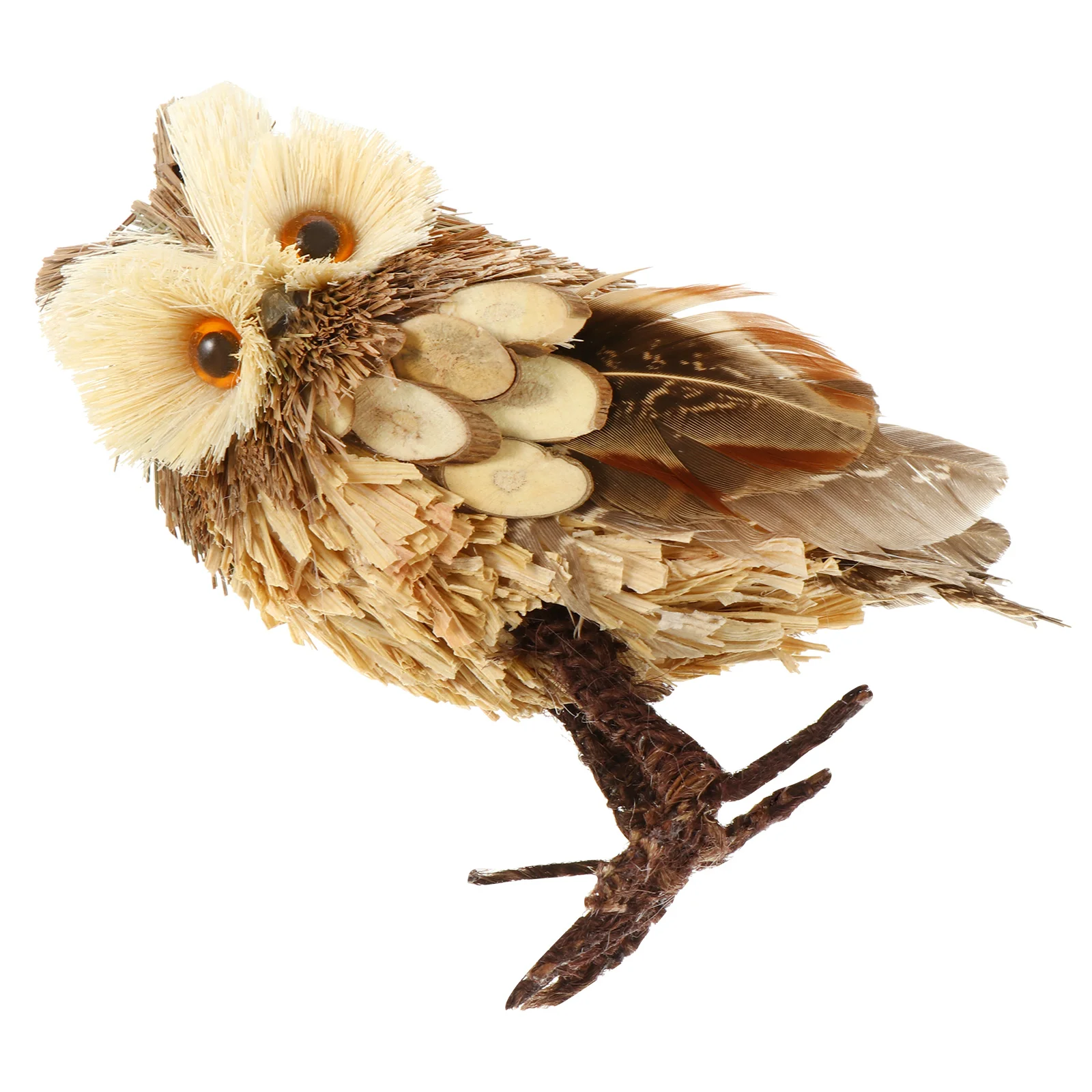 

Sisal Owl Natural Woodland Animals Autumn Decor Farm Animals Figurines Hand Woven Figurine Desk Tabletop