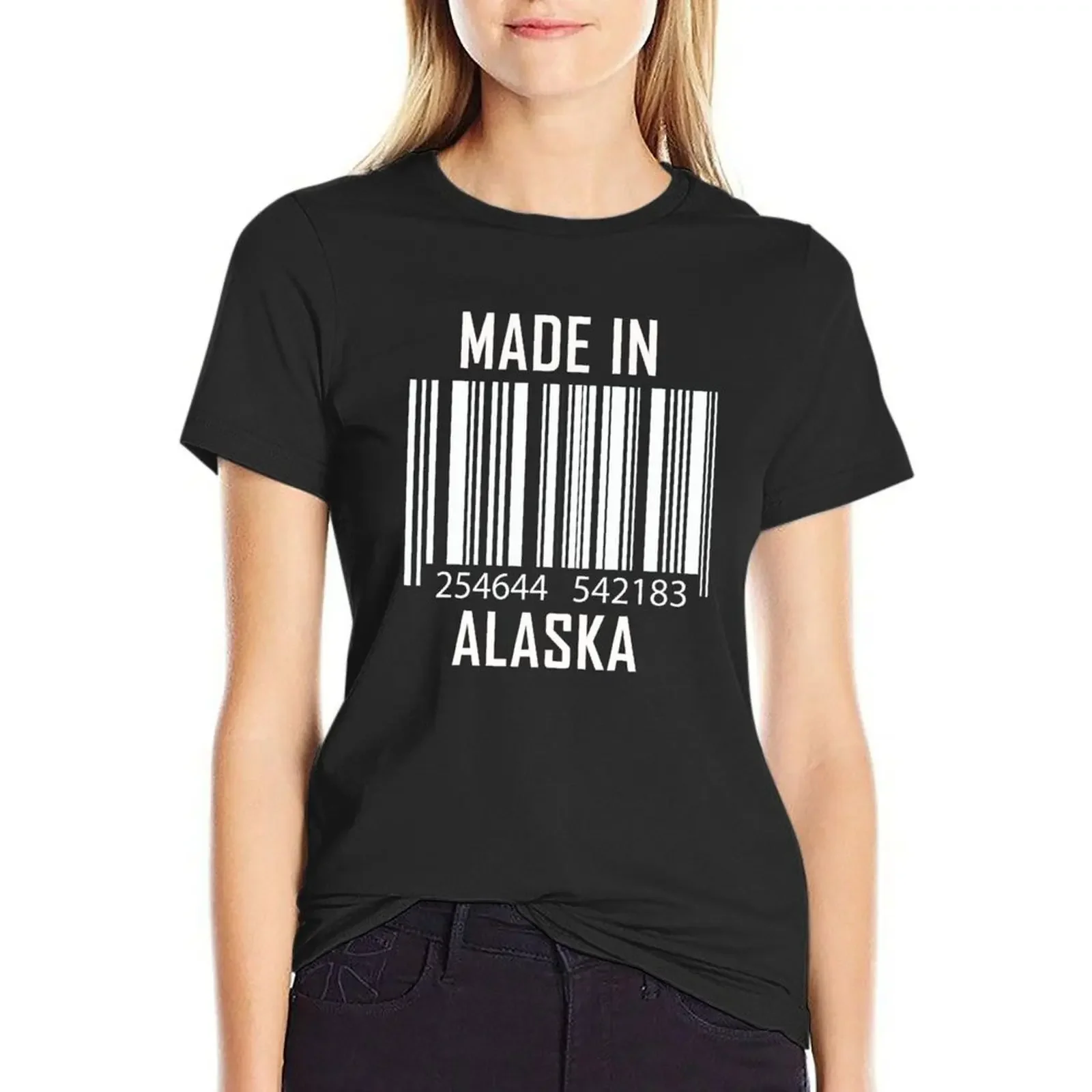 Made In Alaska Barcode Funny T-Shirt plus size tops shirts graphic tees korean fashion luxury designer clothing Women
Made In Alaska Barcode Funny T-Shirt plus size tops shirts graphic tees korean fashion luxury designer clothing Women