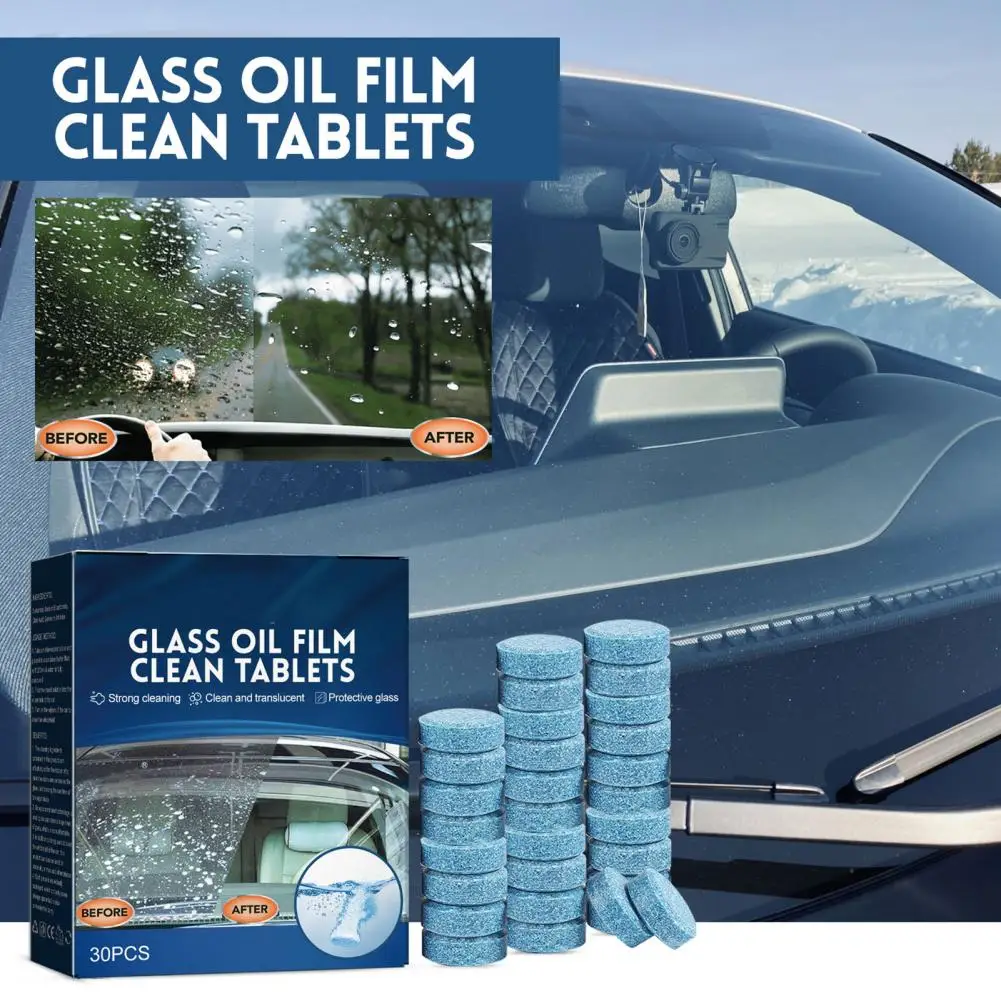 30Pcs/Set Washer Fluid Tablets Prevent Rain Portable Reducing Friction Maintaining Neat Surfactant Glass Oil Film Clean Tablets
30Pcs/Set Washer Fluid Tablets Prevent Rain Portable Reducing Friction Maintaining Neat Surfactant Glass Oil Film Clean Tablets