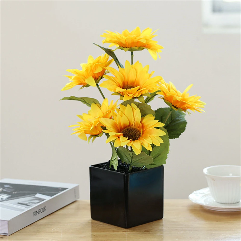 Artificial Plants Sunflower Potted Bonsai Desktop Ornaments Home Garden Decoration Fake Flowers Silk Cloth Simulation Sun Flower
Artificial Plants Sunflower Potted Bonsai Desktop Ornaments Home Garden Decoration Fake Flowers Silk Cloth Simulation Sun Flower