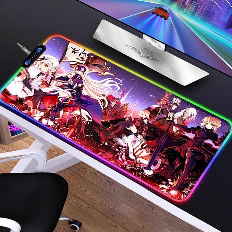 Extra Large Fate Grand Order Illuminate Mouse Pad RGB Flower LED Strip Mousepad 900x400 USB Customized For LOL CS GO Desk Mats
Extra Large Fate Grand Order Illuminate Mouse Pad RGB Flower LED Strip Mousepad 900x400 USB Customized For LOL CS GO Desk Mats