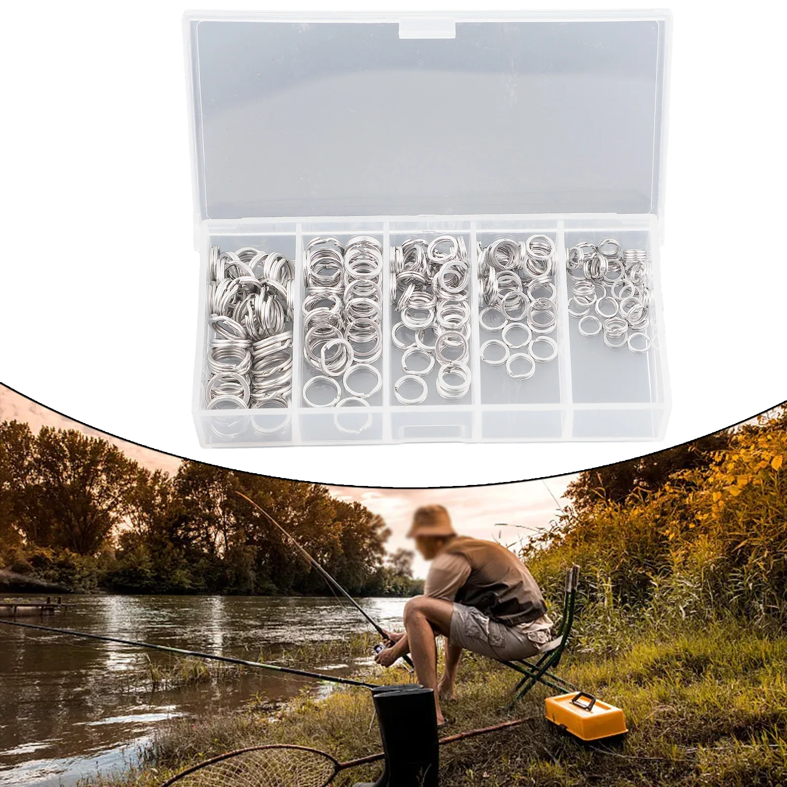 Fishing Split Rings Fishing Accessories Stainless Steel Fishing Split Rings Double Loop Connectors Tackle 5 Size
Fishing Split Rings Fishing Accessories Stainless Steel Fishing Split Rings Double Loop Connectors Tackle 5 Size