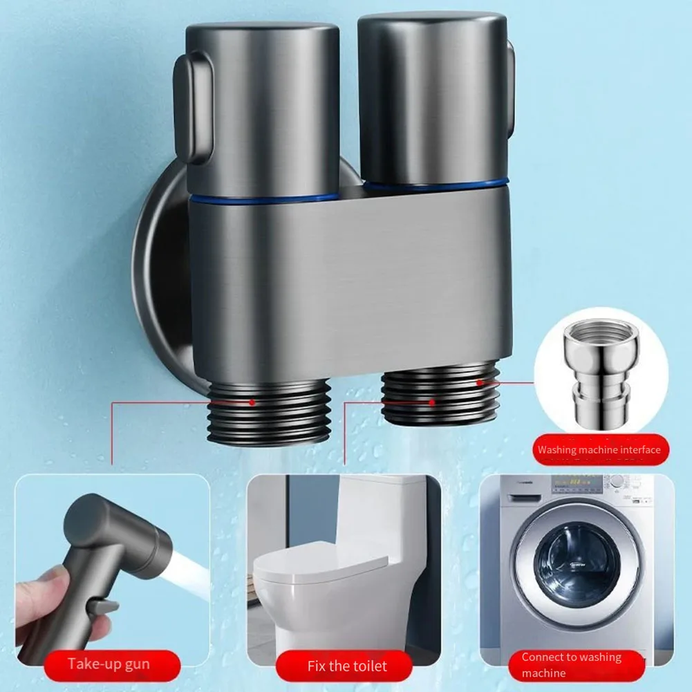 G1/2 1 In Two Out Double Control Washing Machine Faucet Toilet Triangle Valve For Bathroom Toilet Washing Machine Faucets
G1/2 1 In Two Out Double Control Washing Machine Faucet Toilet Triangle Valve For Bathroom Toilet Washing Machine Faucets