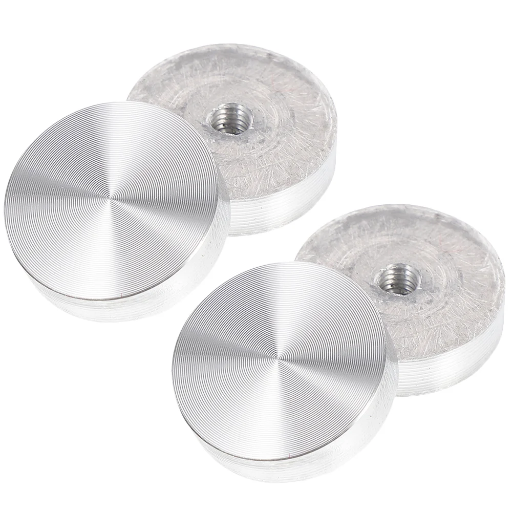 

4 Pcs Tabletop Accessories Round Solid Aluminum Cake Coffee Tables Tops Adapter Non-slip Mat Glass Disc Thick Discs