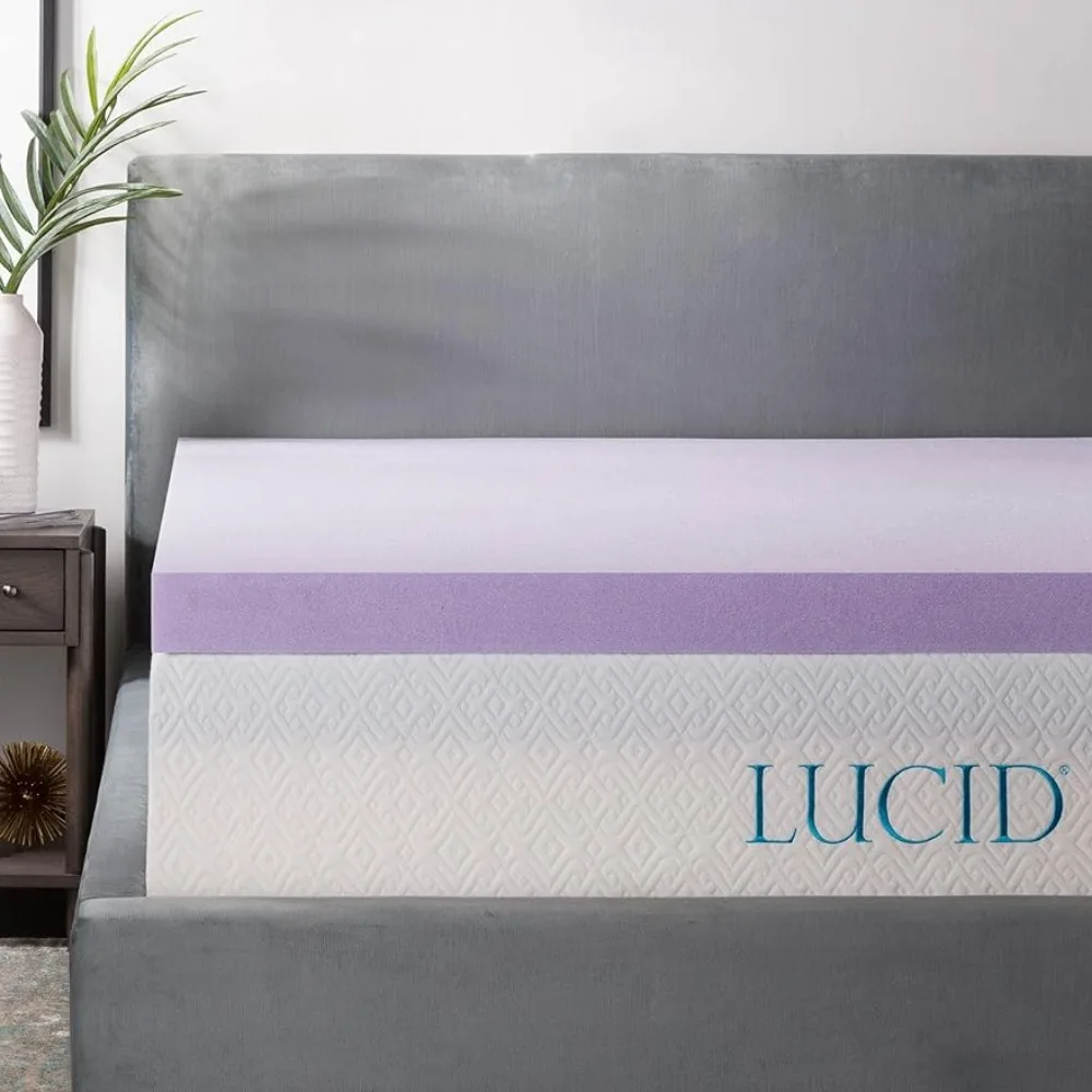 

3 Inch Lavender Infused Memory Foam Mattress Topper - Ventilated Design - King Size Freight free