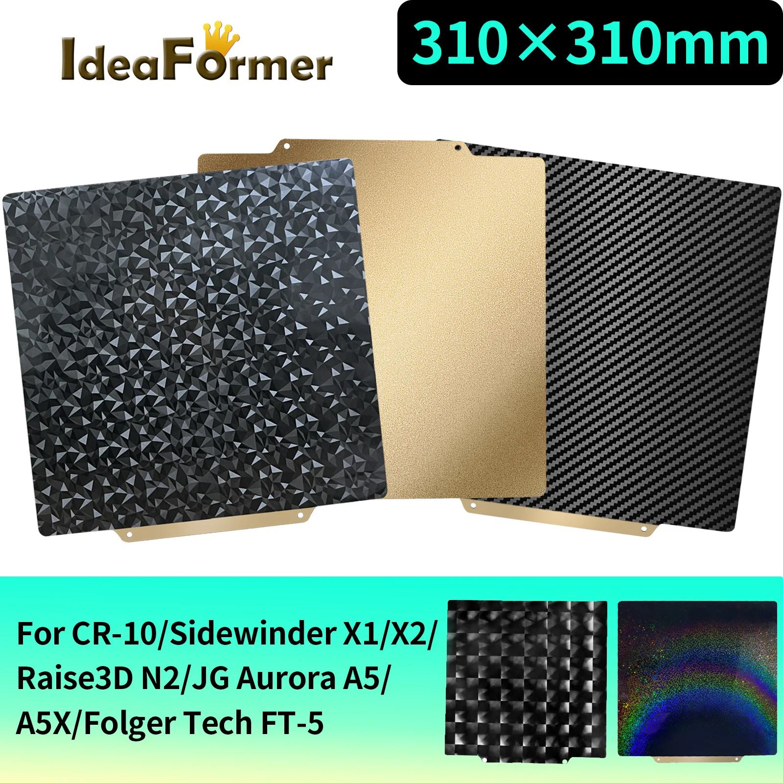 PEI Build Plate PED PEO PET Sheet 310x310mm H1H Build Plate For CR10 Artillery x1 x2 PEY Magnetic Spring Steel Plate PEO Sheet
PEI Build Plate PED PEO PET Sheet 310x310mm H1H Build Plate For CR10 Artillery x1 x2 PEY Magnetic Spring Steel Plate PEO Sheet