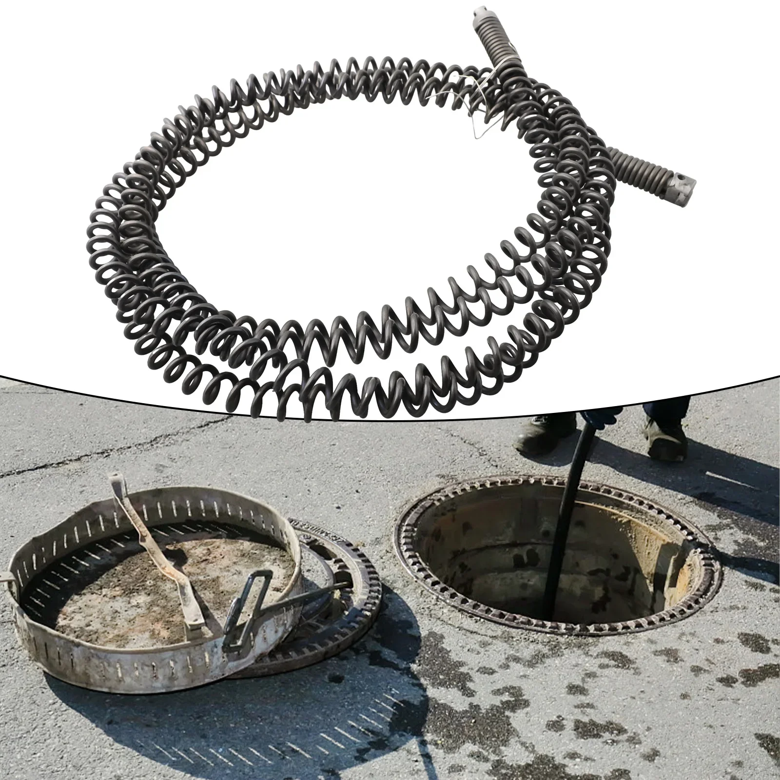 5m Pipe Dredging Tool Spring Pipe Sewer Pipe Sink Basin Pipeline Clogged Remover Tools Bathroom Kitchen Drain Cleaner
5m Pipe Dredging Tool Spring Pipe Sewer Pipe Sink Basin Pipeline Clogged Remover Tools Bathroom Kitchen Drain Cleaner