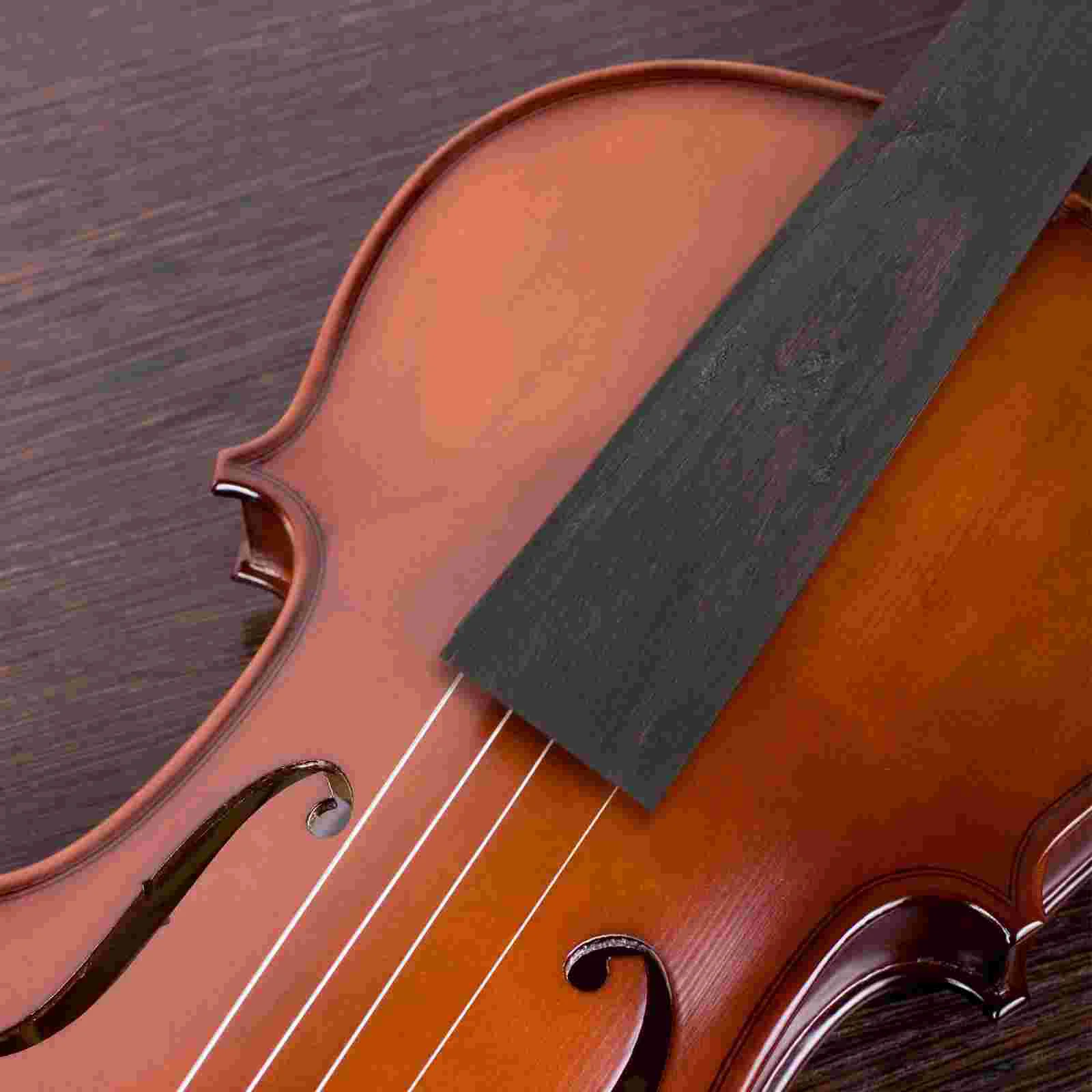 

Ebony Fingerboard Wooden Violin Light Brown Fretboard Accessory for Violin