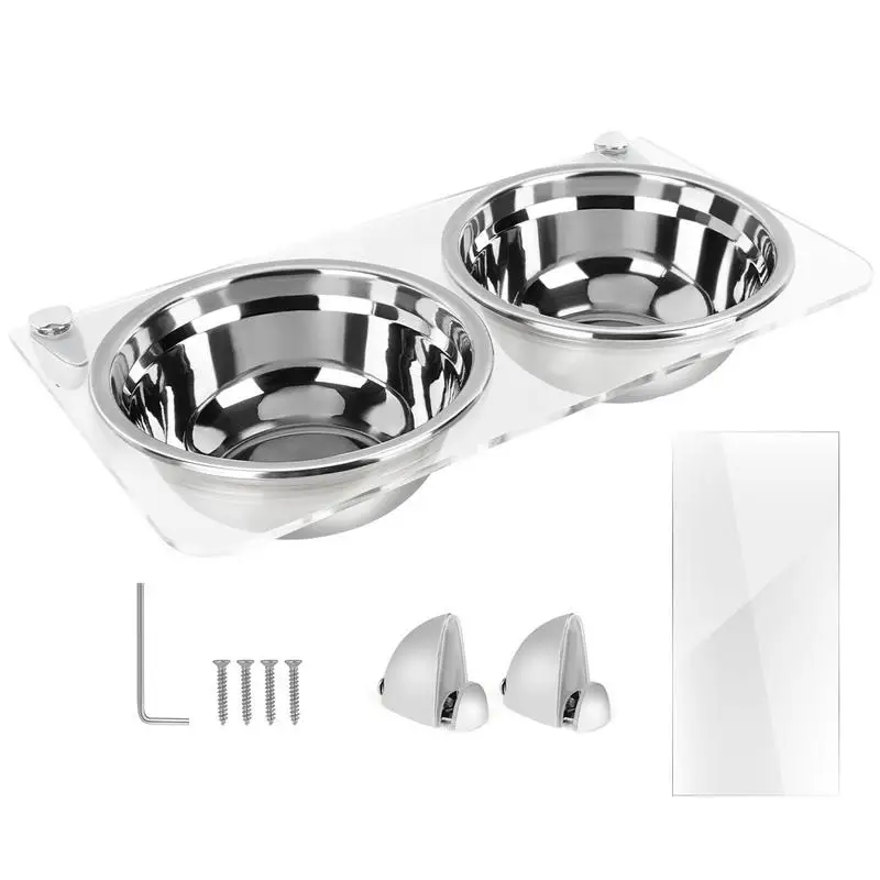 Wall Mounted Dog Feeder Elevated Stainless Steel Water Food Feeder Wall Mounted Pet Comfort Feeding Bowls for Pets Dogs Cats
Wall Mounted Dog Feeder Elevated Stainless Steel Water Food Feeder Wall Mounted Pet Comfort Feeding Bowls for Pets Dogs Cats