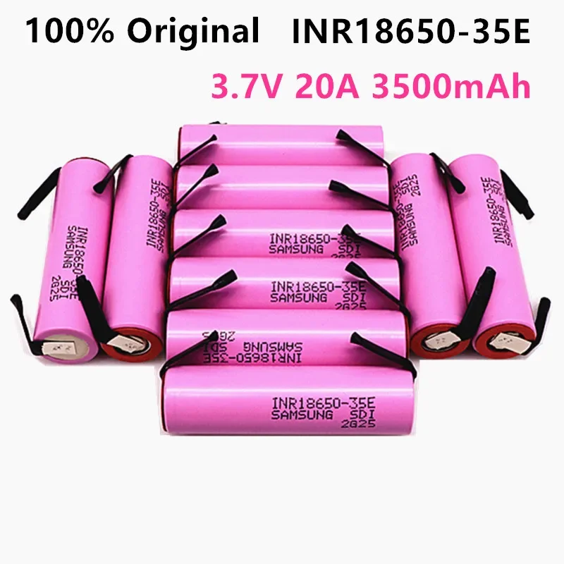 18650battery 100%Original 3500mAh 20Adischarge INR18650 35E INR18650-35E 18650 Li-ion 3.7V Battery Rechargeablebattery+DIY Nicke
18650battery 100%Original 3500mAh 20Adischarge INR18650 35E INR18650-35E 18650 Li-ion 3.7V Battery Rechargeablebattery+DIY Nicke