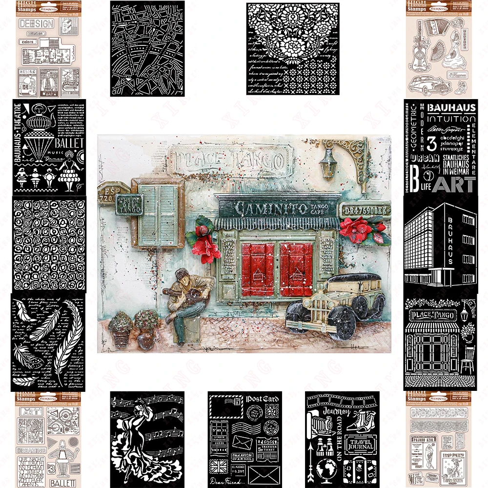 Dies Stamps Theatre Writings Palace Desire Laces Place Tango Dancer Way Post Card Journey Elements Street Map Feathers Stencils
Dies Stamps Theatre Writings Palace Desire Laces Place Tango Dancer Way Post Card Journey Elements Street Map Feathers Stencils