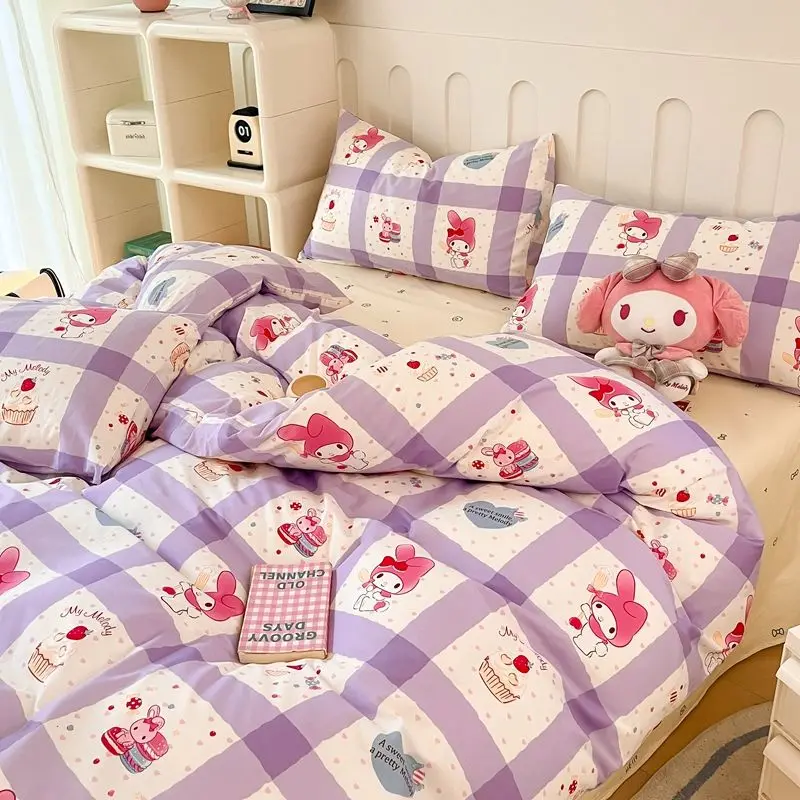 Постельное белье My melody из чистого хлопка с милым мультяшным рисунком, 3 шт., мультяшное креативное детское общежитие, удобная мягкая простыня, пододеяльник
Постельное белье My melody из чистого хлопка с милым мультяшным рисунком, 3 шт., мультяшное креативное детское общежитие, удобная мягкая простыня, пододеяльник