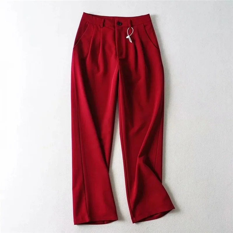 Casual Simple Tailored Trousers Women Spring Autumn New Loose Comfortable High Waist Wide Leg Pant Office Lady Formal Suit Pants
Casual Simple Tailored Trousers Women Spring Autumn New Loose Comfortable High Waist Wide Leg Pant Office Lady Formal Suit Pants