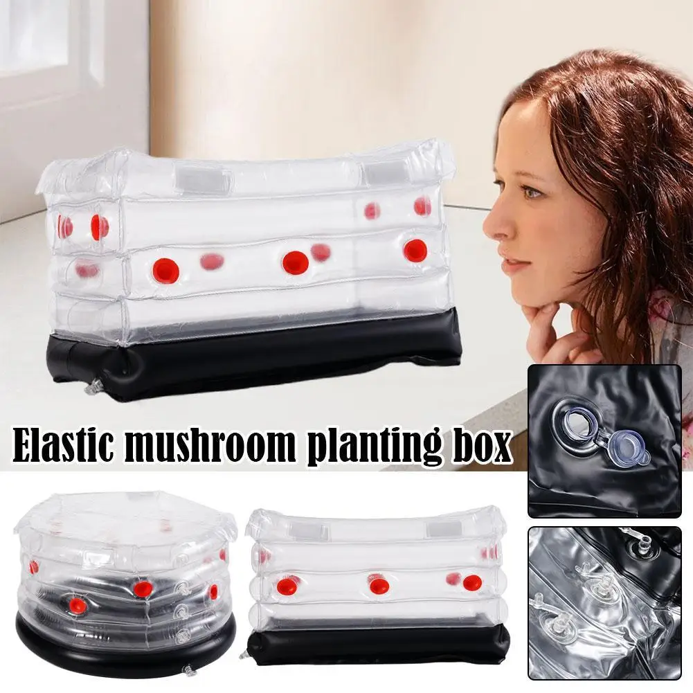 

Round Mushroom Monotub Kit-Inflatable Mushroom Grow Bag With Plugs And Filters For Fresh Air Exchange Garden Mushroom Grow Kit