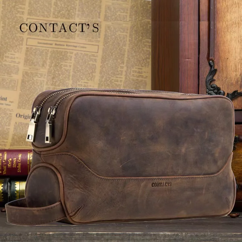Luxury Genuine Leather Toiletry Bag Cosmetic Bag with Large Capacity Cosmetic Bags for Men Travel Portable Pouch Zipper
Luxury Genuine Leather Toiletry Bag Cosmetic Bag with Large Capacity Cosmetic Bags for Men Travel Portable Pouch Zipper