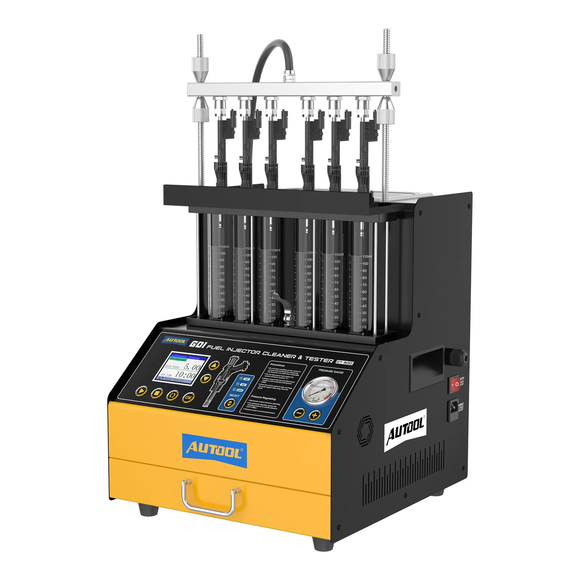 Updated Factory OEM AUTOOL CT500 GDI 6 Cylinder Ultrasonic Injector Cleaner And Tester LCD Screen Spray Tester
Updated Factory OEM AUTOOL CT500 GDI 6 Cylinder Ultrasonic Injector Cleaner And Tester LCD Screen Spray Tester