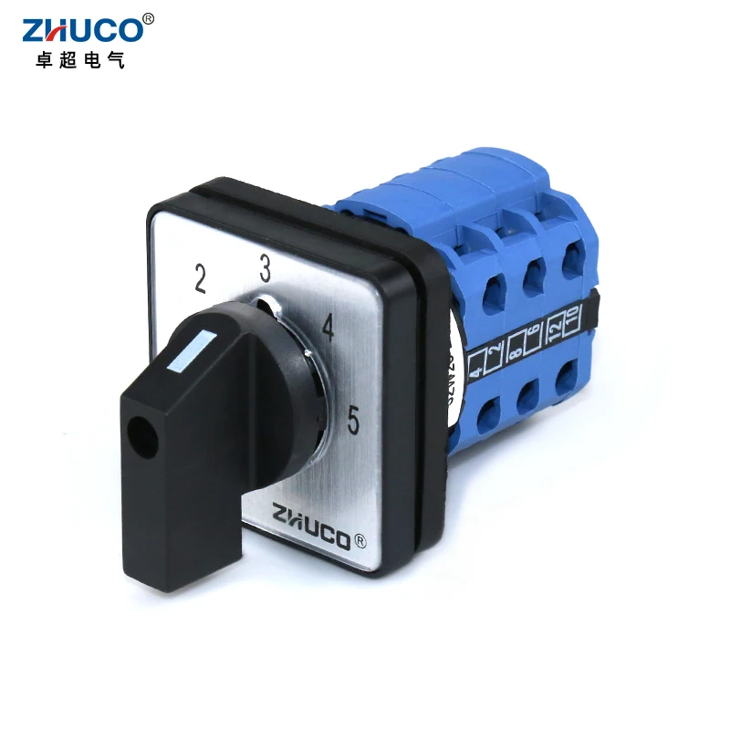 ZHUCO SZW26/LW26-20 Ui 660V 20A 1-2-3-4-5 3 Phase 12 Terminals 5 Position Changeover Selector Cam Switch 48X48 mm Panel Mount
ZHUCO SZW26/LW26-20 Ui 660V 20A 1-2-3-4-5 3 Phase 12 Terminals 5 Position Changeover Selector Cam Switch 48X48 mm Panel Mount