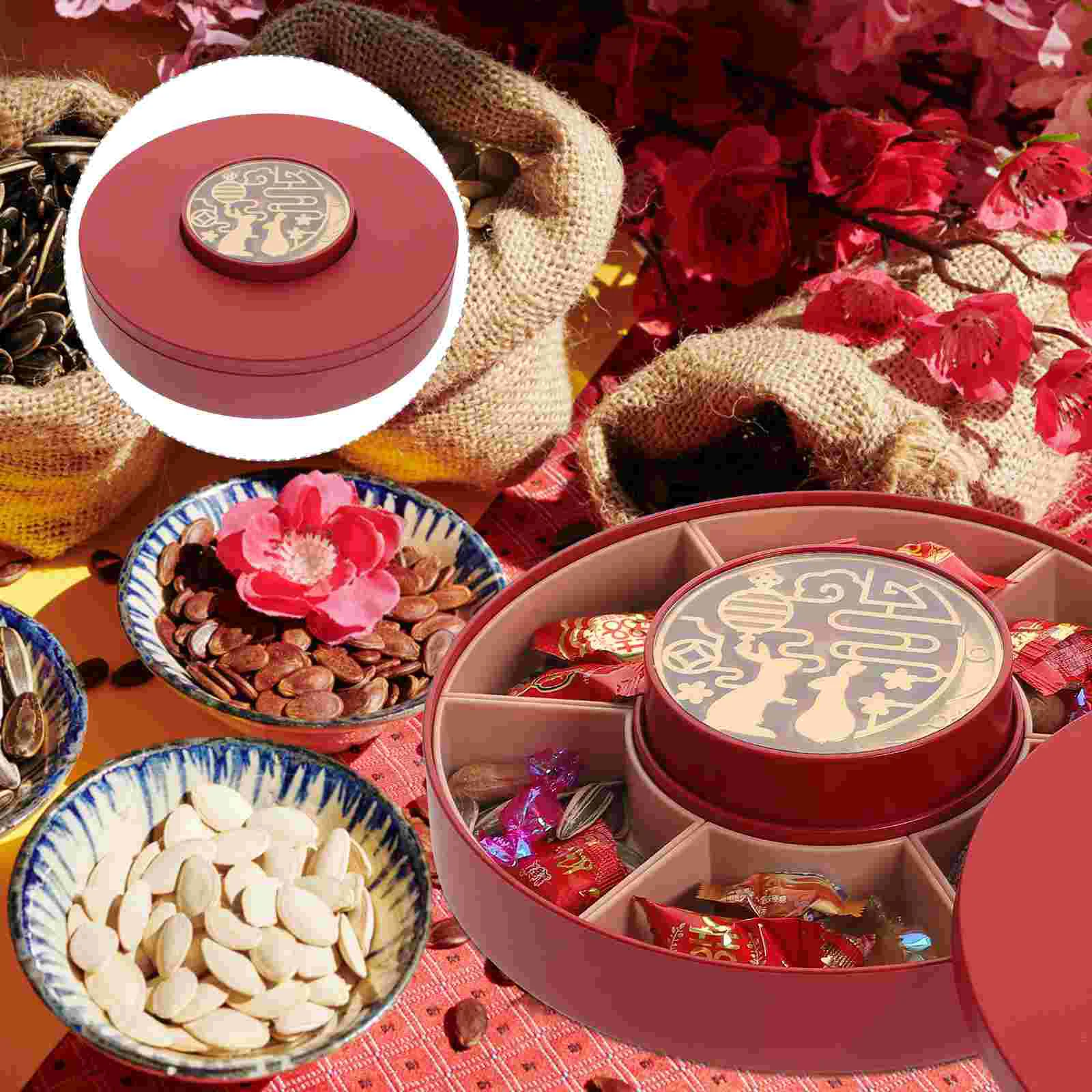 Candy Storage Box Nut Container Appetizers Chinese New Year Tray Dried Fruit Plate
Candy Storage Box Nut Container Appetizers Chinese New Year Tray Dried Fruit Plate