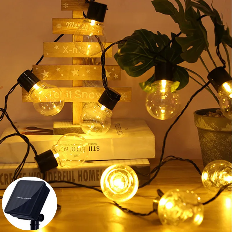 Outdoor Garden 10m/6.5m/5m Solar G50 Bulb Led String Lights Holiday Lighting Solar Lamp Christmas Decoration Street Fairy Lights
Outdoor Garden 10m/6.5m/5m Solar G50 Bulb Led String Lights Holiday Lighting Solar Lamp Christmas Decoration Street Fairy Lights