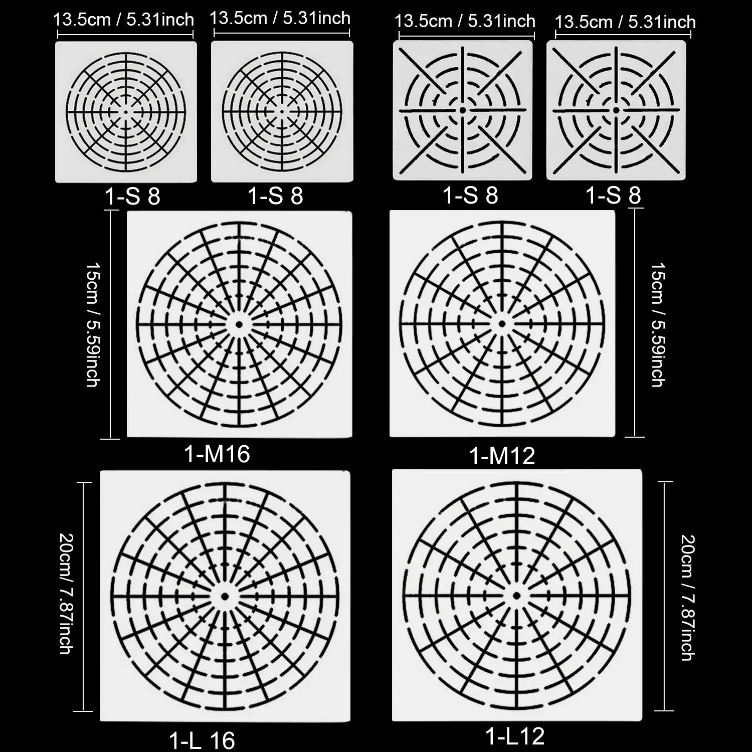 8PCS Reusable Mylar Mandala Dotting Painting Stencils Templates Tools for DIY Craft Furniture Wood Canvas Rocks Fabric Wall Art
8PCS Reusable Mylar Mandala Dotting Painting Stencils Templates Tools for DIY Craft Furniture Wood Canvas Rocks Fabric Wall Art