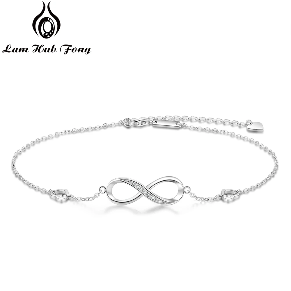 

Classic Style Silver Color Anklets for Women Infinity Anklets Cubic Zirconia Ankle on Leg Barefoot Chain Jewelry (Lam Hub Fong)