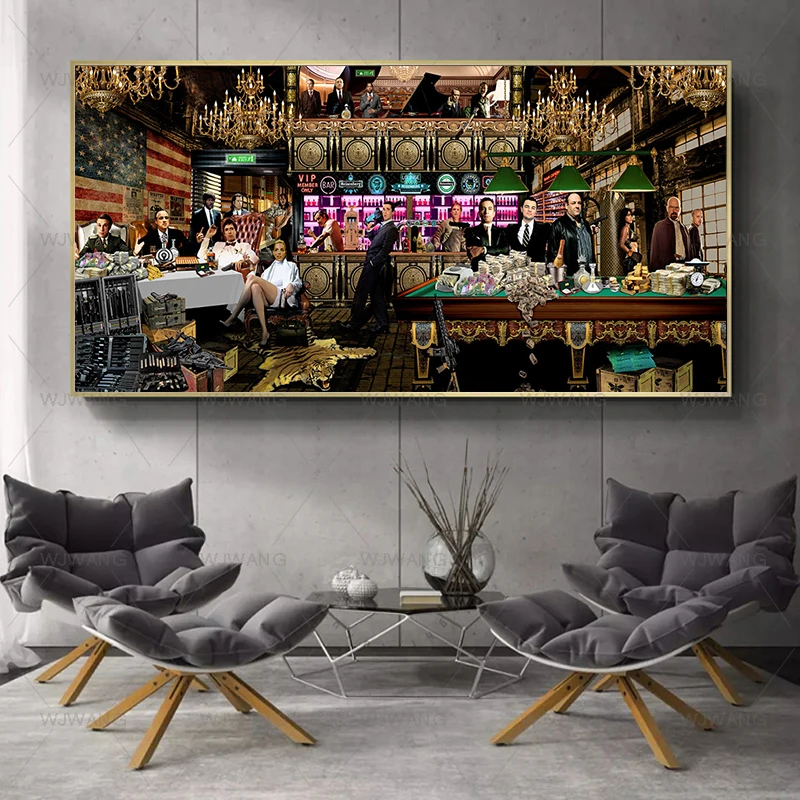 Classic Movie Poster Godfather Movie Character Party Canvas Painting Art Posters and Prints Wall Art Decor Picture for Home Room
Classic Movie Poster Godfather Movie Character Party Canvas Painting Art Posters and Prints Wall Art Decor Picture for Home Room