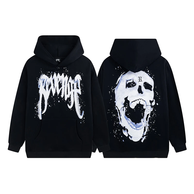 Revenge Hoodie Men's and Women's Ice and Snow Skull Print Casual Fashion Trend Street HIP-HOP Suede Sweater
Revenge Hoodie Men's and Women's Ice and Snow Skull Print Casual Fashion Trend Street HIP-HOP Suede Sweater