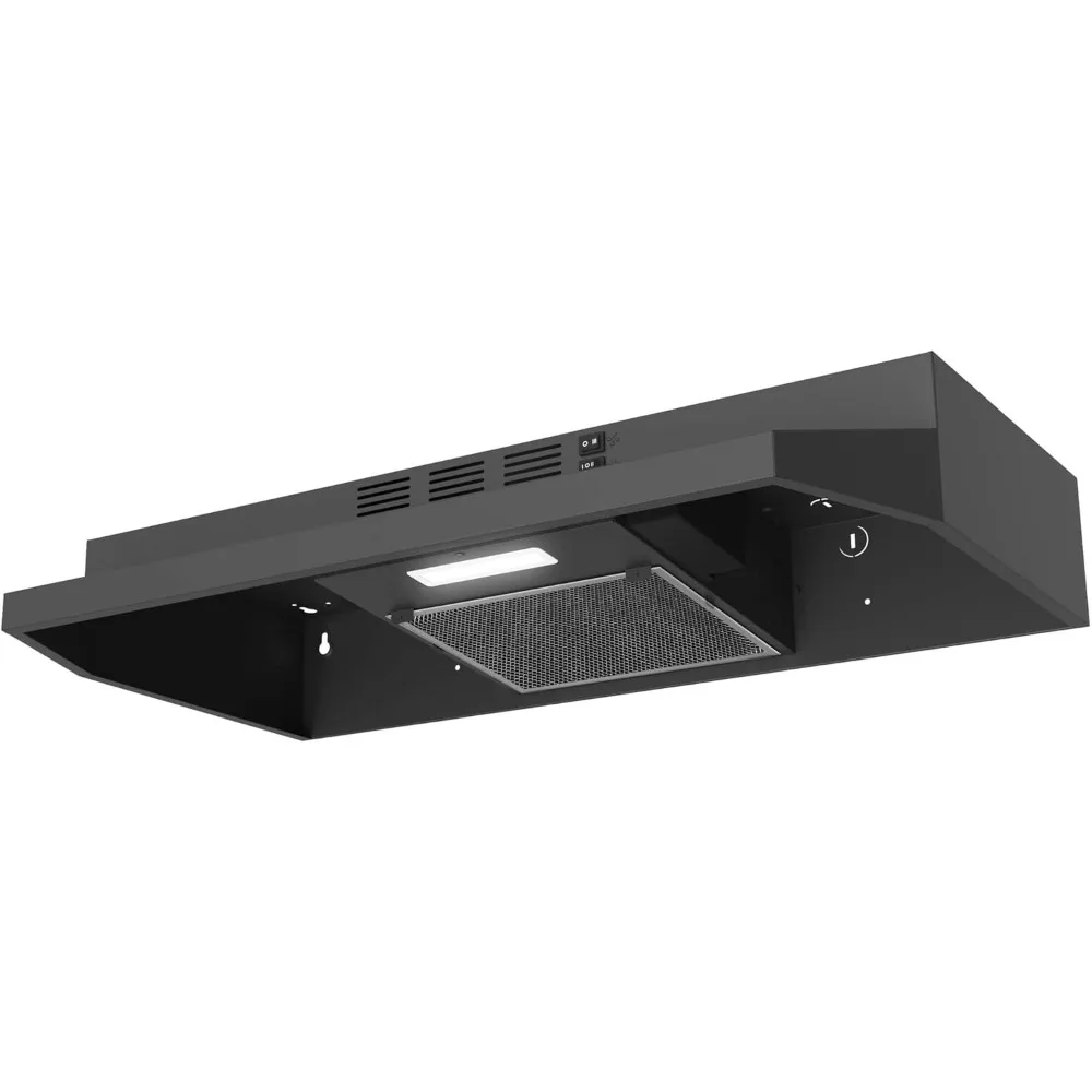 

Range Hood 30 inch Under Cabinet, Ducted/Ductless Convertible Kitchen Hood, Stainless Steel Vent Hood with LED Light