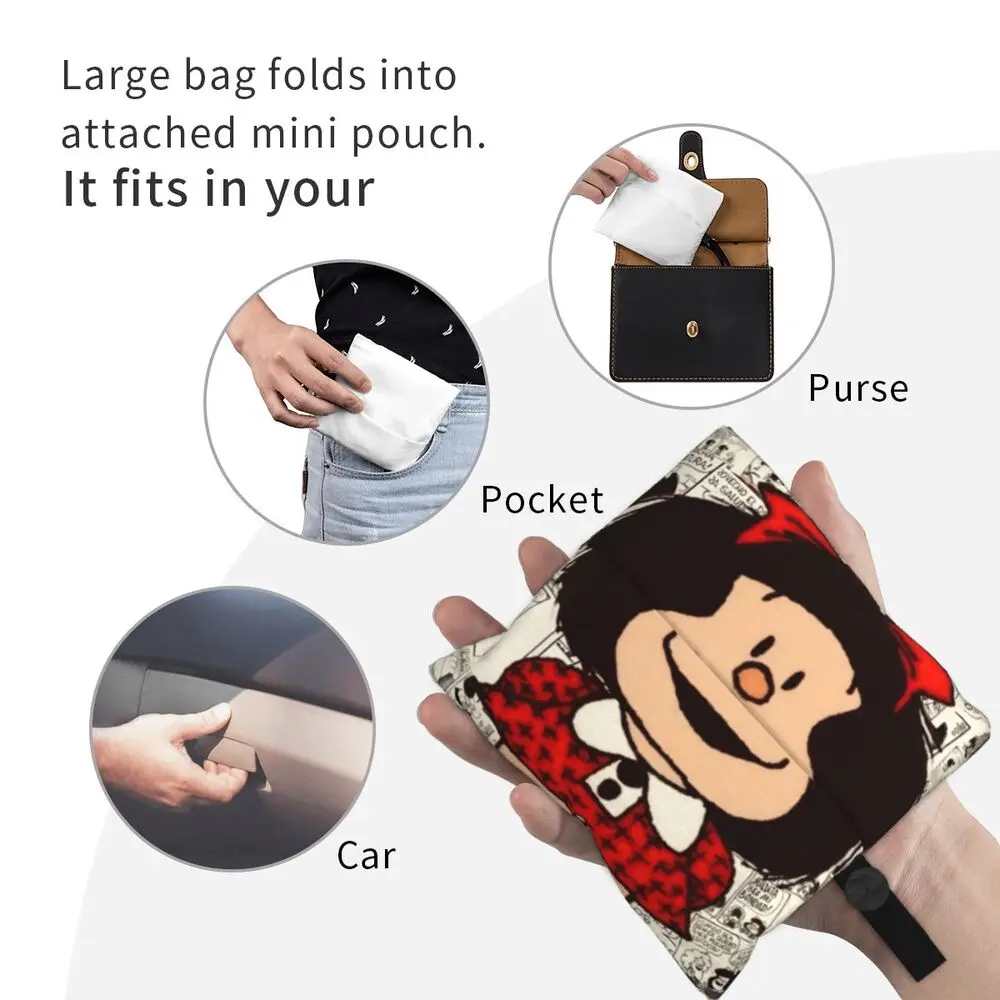 Custom Vintage Mafalda Manga Grocery Shopping Bag 149 Sb199248ab8f845efbd68ccb35a45b2f6F