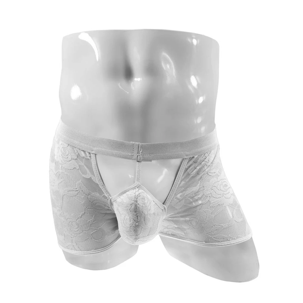 Men Sexy Lace Sheer Boxer Briefs Hollow Out Breathable Underpants Open Crotch Underwear Panties Transparent Boxers
Men Sexy Lace Sheer Boxer Briefs Hollow Out Breathable Underpants Open Crotch Underwear Panties Transparent Boxers