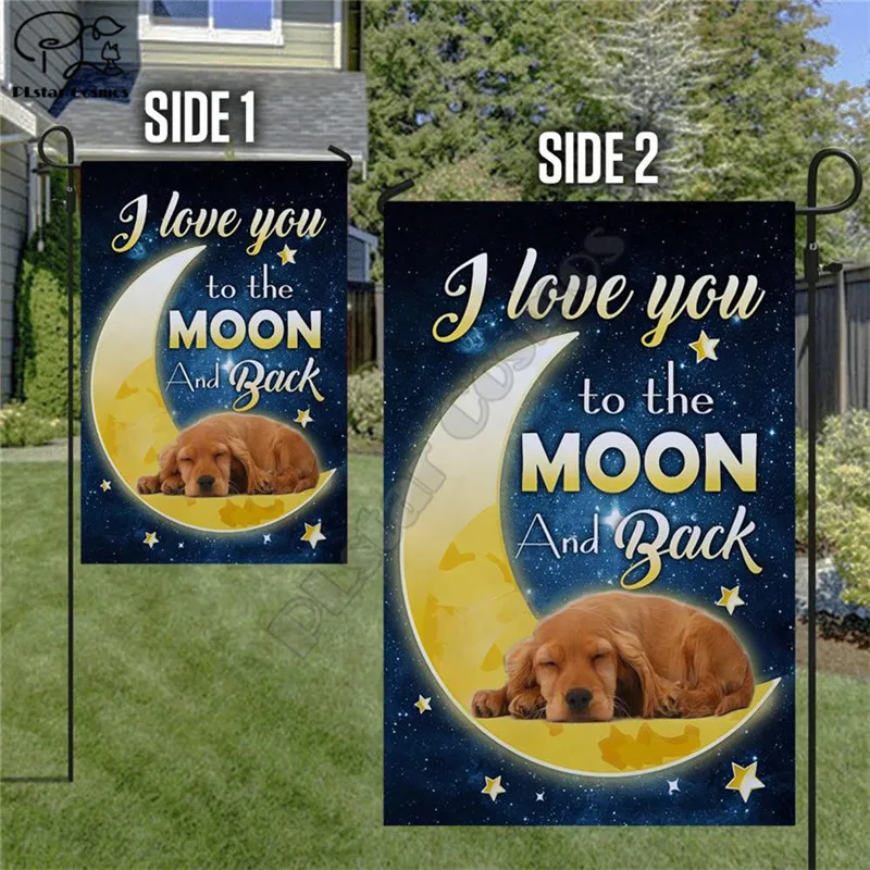 Cocker Spaniel I Love You To The Moon And Back Garden Flag 3D Flag Full Printing Garden Flag Hanging House Decoration
Cocker Spaniel I Love You To The Moon And Back Garden Flag 3D Flag Full Printing Garden Flag Hanging House Decoration