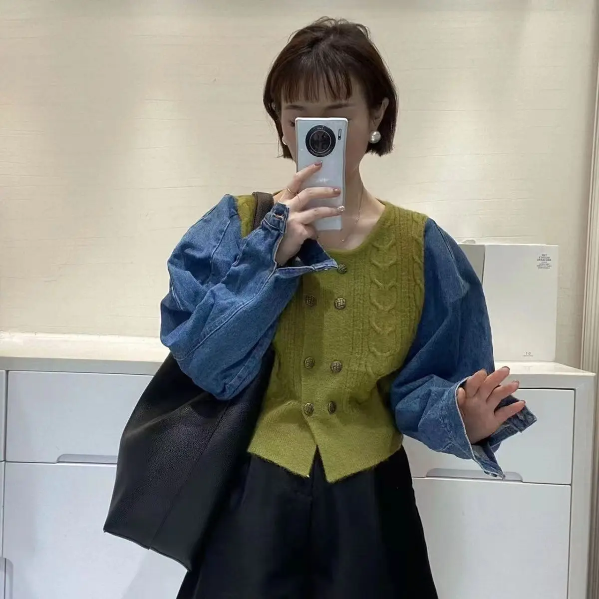 Женский трикотажный кардиган, Джинсовый джемпер с длинным рукавом, трикотажная одежда в стиле пэчворк, женская одежда, свободный стиль 2023, XC070
Женский трикотажный кардиган, Джинсовый джемпер с длинным рукавом, трикотажная одежда в стиле пэчворк, женская одежда, свободный стиль 2023, XC070