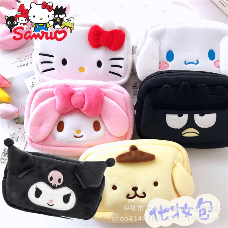 Sanrio Melody Kuromi Hello Kitty Cinnamoroll Pochacco Japanese Plush Cosmetic Bag, Cosmetics Storage Bag Portable Stationery Bag
Sanrio Melody Kuromi Hello Kitty Cinnamoroll Pochacco Japanese Plush Cosmetic Bag, Cosmetics Storage Bag Portable Stationery Bag