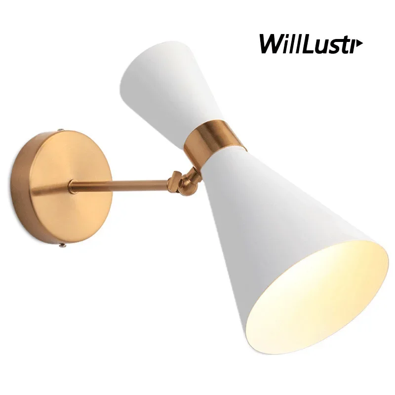 Creative Iron Trumpet Wall Lamp Adjustable Two Heads Metal Sconce Hotel Cafe Bar Hallway Bedside Bathroom Mirror Front Lighting
Creative Iron Trumpet Wall Lamp Adjustable Two Heads Metal Sconce Hotel Cafe Bar Hallway Bedside Bathroom Mirror Front Lighting