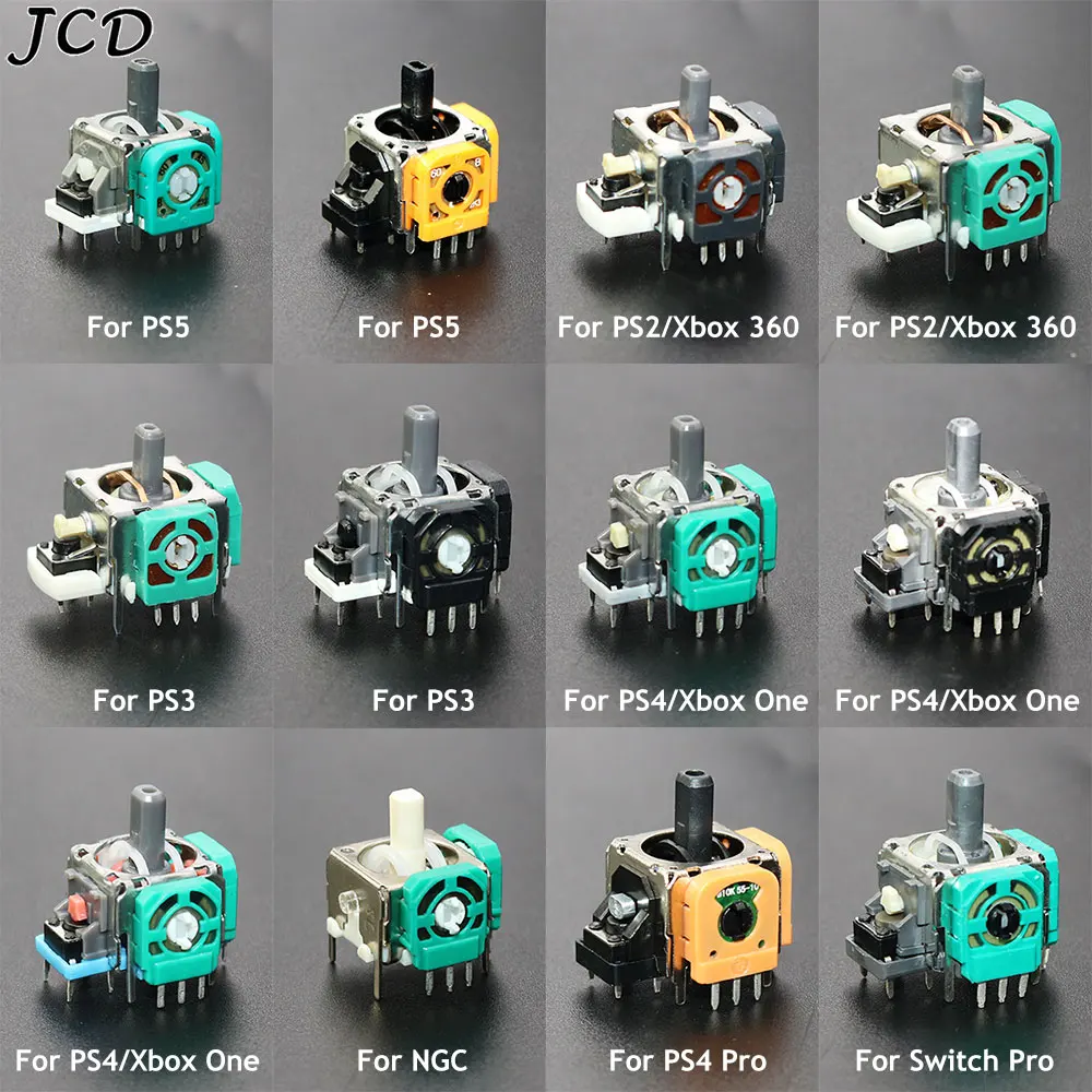 

JCD 1pcs 3D Rocker For PS2 PS3 PS4 PS5 for Xbox 360 Xbox one For NGC Switch Pro 3D Analog Stick Joystick Sensor Module