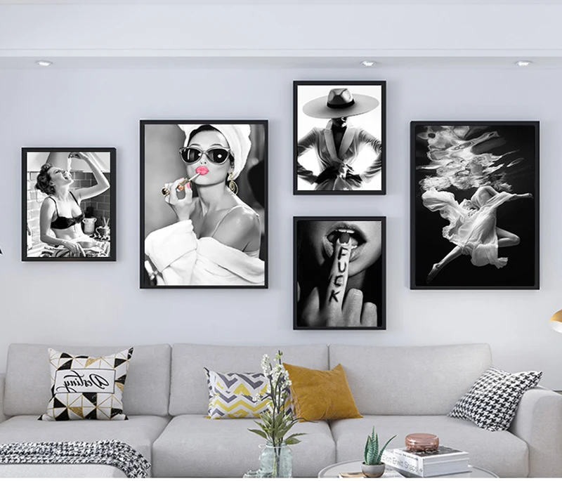 Fashion Wall Art Black White Woman Sexy Female Print Art Canvas Poster for Living Room Decoration Home Wall Decor Picture
Fashion Wall Art Black White Woman Sexy Female Print Art Canvas Poster for Living Room Decoration Home Wall Decor Picture