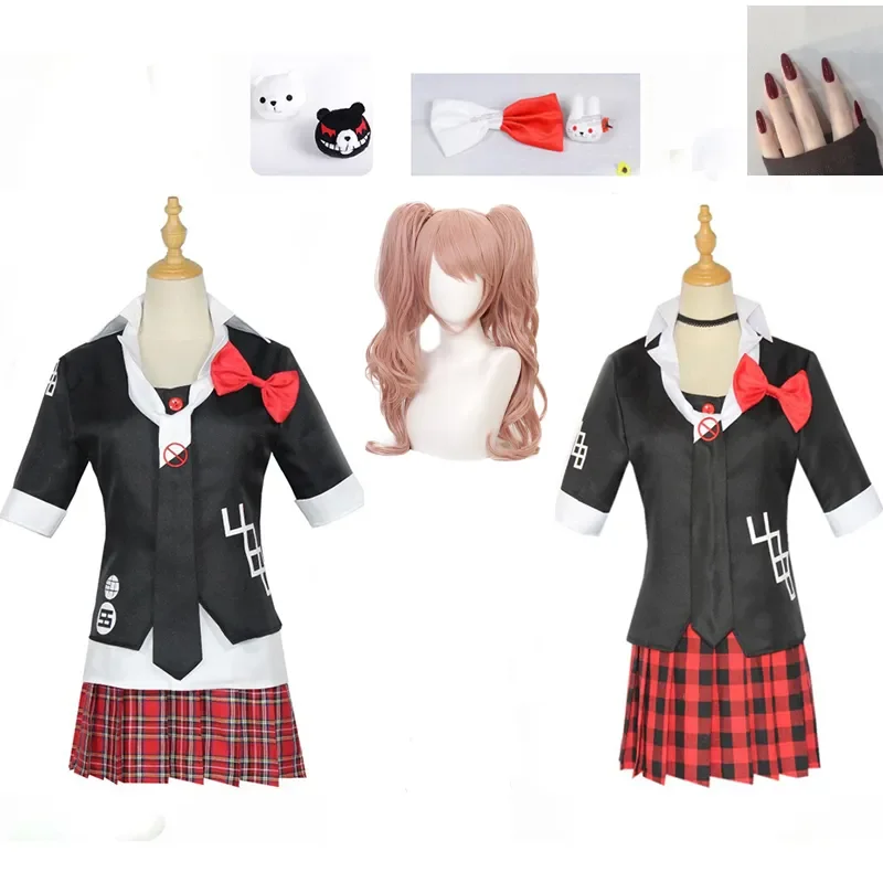 Anime Danganronpa Cosplay Costume Enoshima Junko Uniform Cafe Work Clothes Short Skirt Double Tail Braid Wig
Anime Danganronpa Cosplay Costume Enoshima Junko Uniform Cafe Work Clothes Short Skirt Double Tail Braid Wig