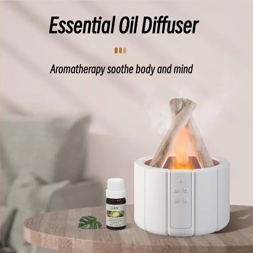 

NEW Bonfire Aromatherapy Essential Oil Diffuser Remote Control USB Ultrasonic Air Humidifier with Flame Lamp Home Aroma Diffusor