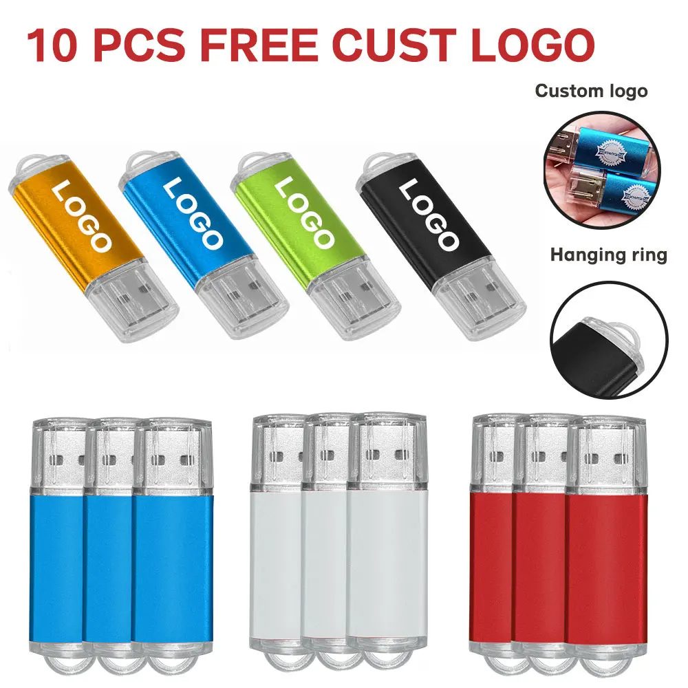 

Free Custom 10PCS/lot USB Flash Drive Pen Drive 256MB 512MB 1GB 2GB 4GB 8GB 16GB Pendrive Memory Stick 32GB 64GB 128GB USB Stick