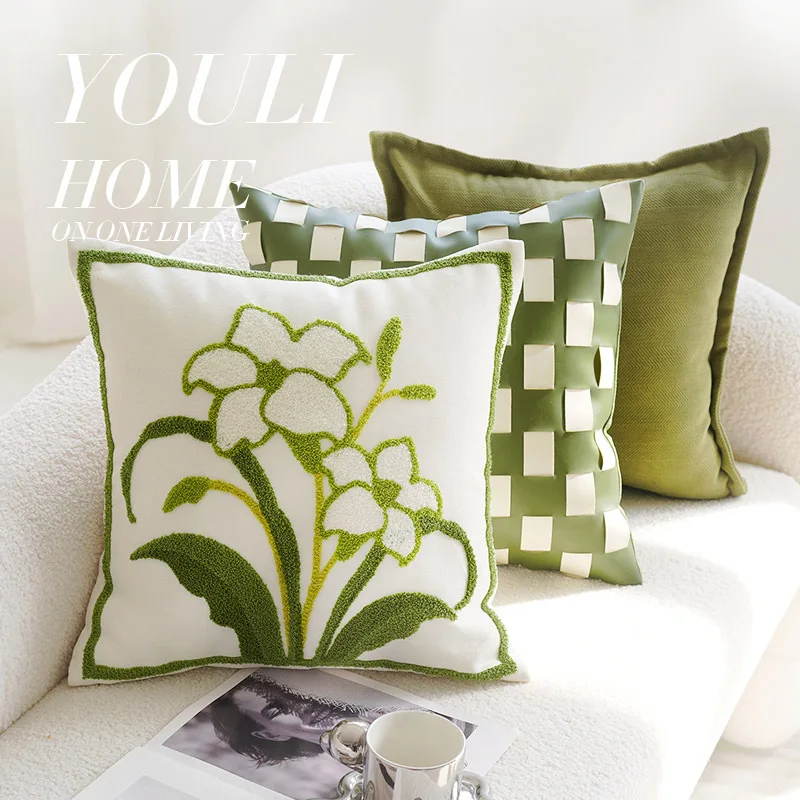 30x50/45x45cm Lovely Green Cream Throw Flower Embroidery Pillow Cover Couch Cushion Cover for Living Room Sofa Home Decor
30x50/45x45cm Lovely Green Cream Throw Flower Embroidery Pillow Cover Couch Cushion Cover for Living Room Sofa Home Decor