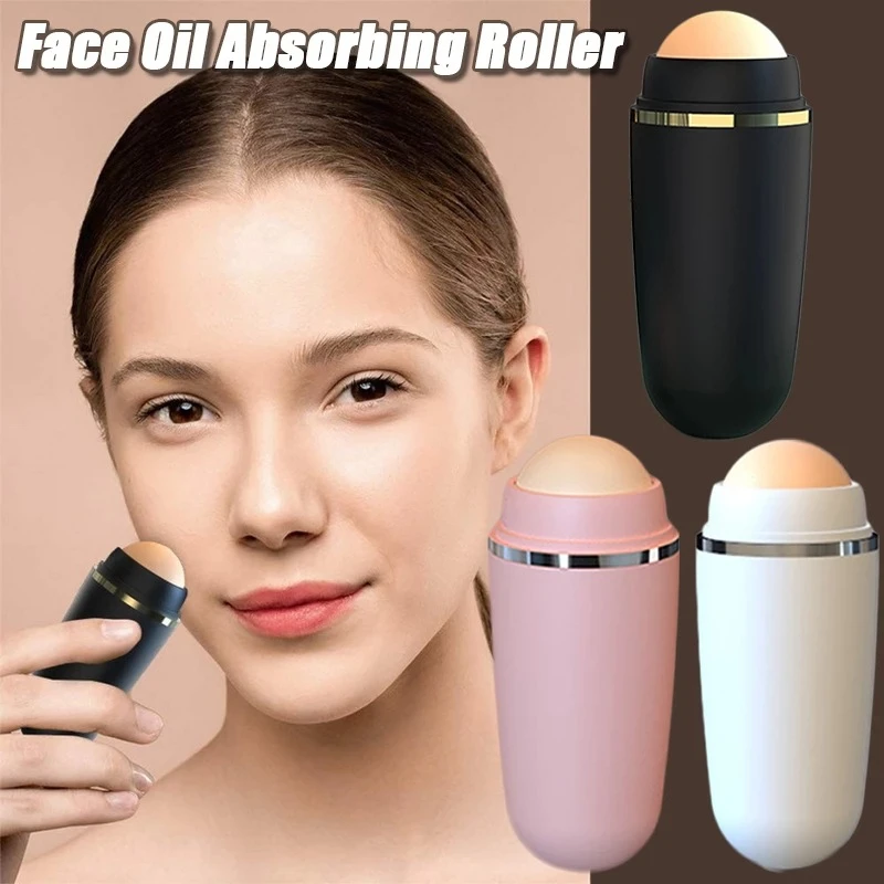 

Face Oil Absorbing Roller Natural Volcanic Rolling Stick Ball Facial Massage Body Stick Pores Cleaning Roller Face Skin CareTool