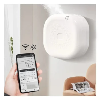 가정용 에센셜 오일 디퓨저 공기 가습기, 벽 장착 향기 기계, 아로마 디퓨저, 블루투스, WiFi, 500ML