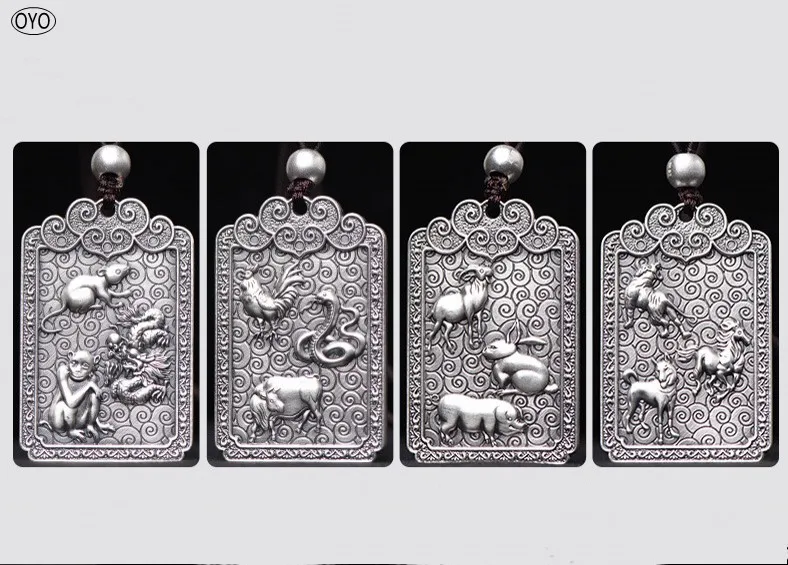 100% 999 Sterling Silver monkey, mouse and dragon trine Zodiac Pendant tiger, horse and dog pendant pig, rabbit and sheep Sanhe
100% 999 Sterling Silver monkey, mouse and dragon trine Zodiac Pendant tiger, horse and dog pendant pig, rabbit and sheep Sanhe