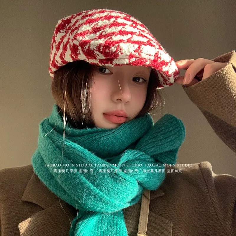 Korean Niche Retro Plaid Classic Forward Hat Autumn and Winter Women's Versatile Trend Warm Flat Top British Beret Cap Mujer
Korean Niche Retro Plaid Classic Forward Hat Autumn and Winter Women's Versatile Trend Warm Flat Top British Beret Cap Mujer