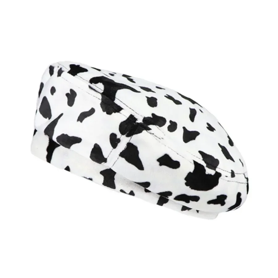 

Men Painter Mushroom Hat Cow Zebra Pattern Print Beret Bone Autumn Winter Hat Female Kpop Streetwear Beanie Hip Hop Caps