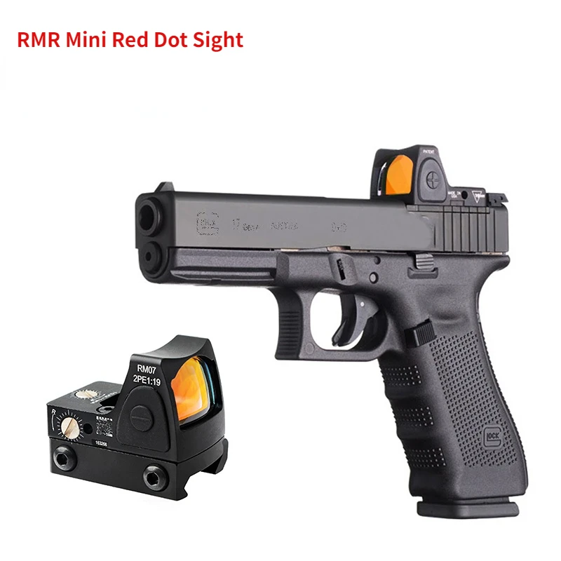 

Tactical RMR Mini Red Dot Sight Rifle Reflex Sight Airsoft Glock 17 19 Hunting Optic Scope For AR15 M4 Picatinny Weaver Rail