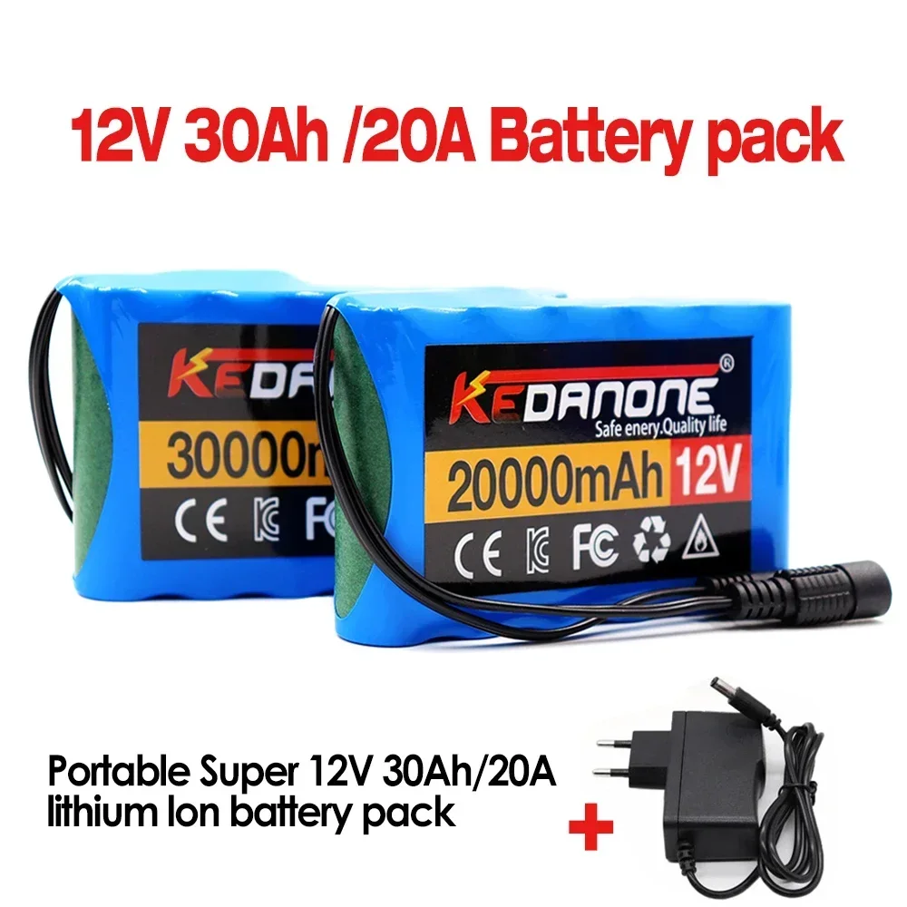 18650 12V 30000mah 3s2p Capacity DC 12.6v 30Ah 20Ah Portable Rechargeable Li-ion Battery for fishing lights+ Charger
18650 12V 30000mah 3s2p Capacity DC 12.6v 30Ah 20Ah Portable Rechargeable Li-ion Battery for fishing lights+ Charger