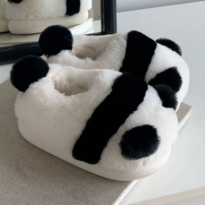 2024 Black White Cute Panda Slippers Women Fluffy Furry Slippers Platform Thick Sole Shoes Winter Kawaii Memory Foam Home Slides
2024 Black White Cute Panda Slippers Women Fluffy Furry Slippers Platform Thick Sole Shoes Winter Kawaii Memory Foam Home Slides